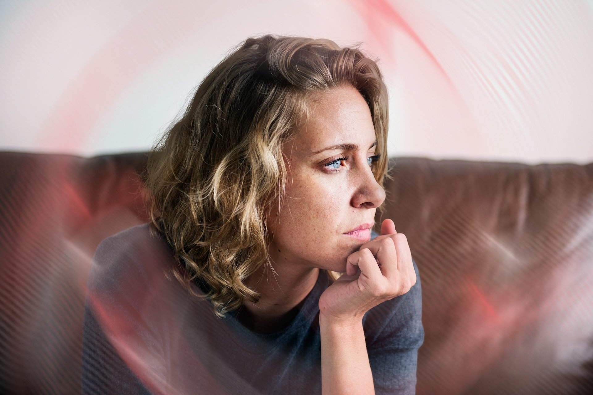 Person feeling low, illustrating depression and mood